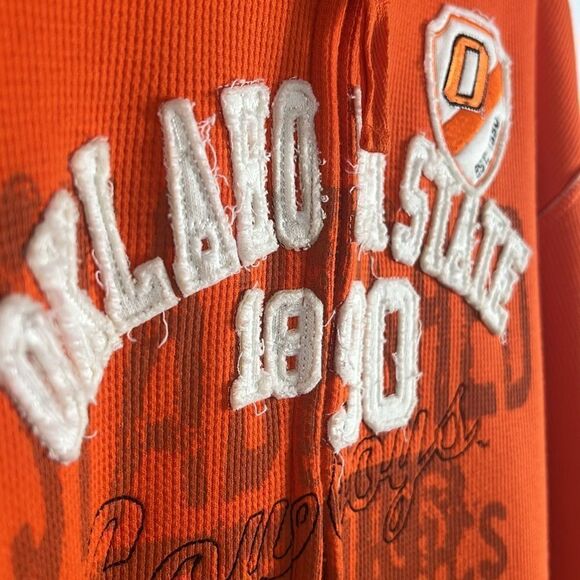 🏈🏀 Vintage OKLAHOMA STATE COWBOYS Zip Up Sherpa Lined Hoodie Jacket - L - EUC - Picture 8 of 12